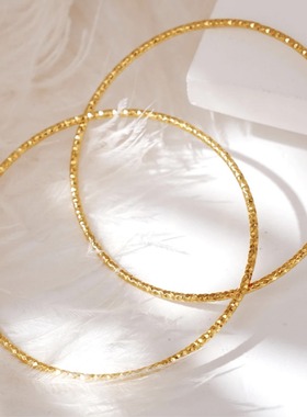 波光粼粼满天星细圈手镯女简约小众闭口叠戴手环不褪色首饰配饰