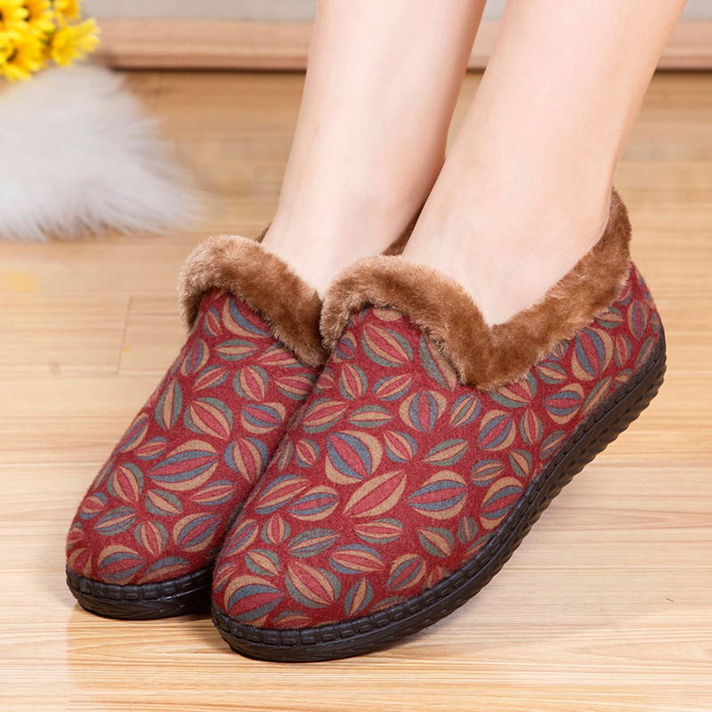 冬季老北京布鞋女棉鞋加绒加厚保暖中老年妈妈鞋防滑平底奶奶棉靴,淘宝优惠券,粉丝福利购,淘宝优惠卷