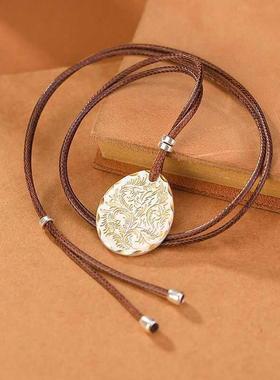 民族风文艺古风仿纯银平安喜乐吊坠男女士款本命年礼物戒指项链