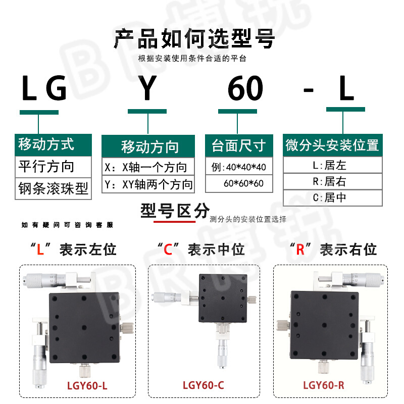 XY轴手动滑台LGY高精度直线滚珠导轨XYSCG/位移台E-EIF0/E-EIC31-图0