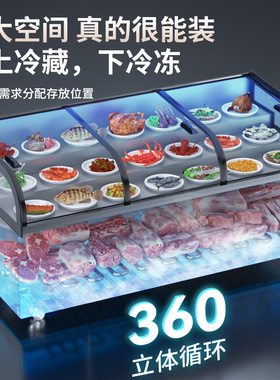 扬子烧烤串串炸串熟食卤菜阶梯柜冰台商用冷藏冷冻展示柜保鲜柜