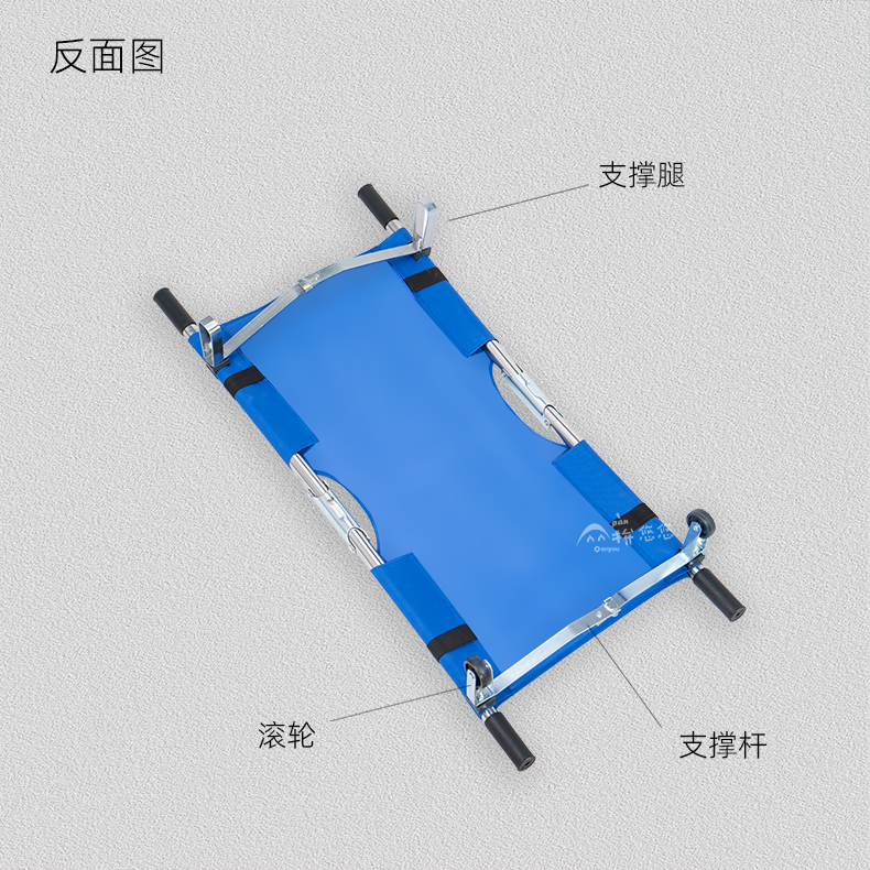 折叠简易便携担架儿童消防演练应急救援短担架小上楼不锈钢家用护 - 图2