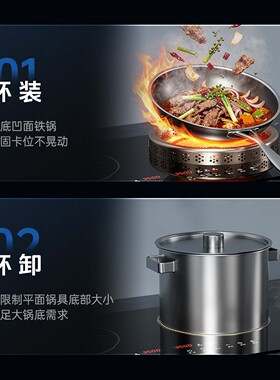 热情好太太磁吸双形态电磁电陶炉