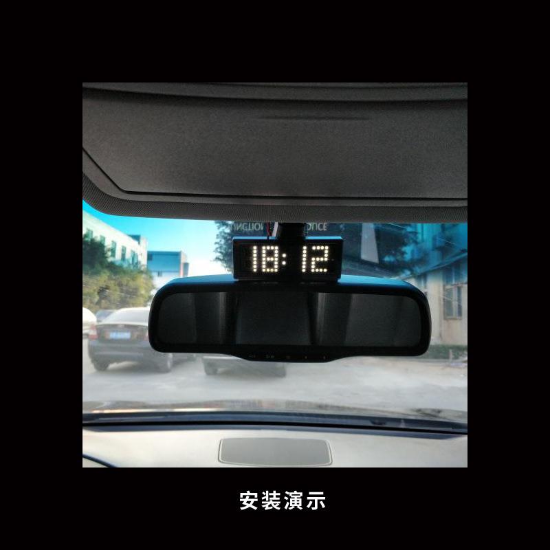 LED点阵时钟车内温度计电瓶电压测量 rx8025高精度计时IC DIY安装 - 图2