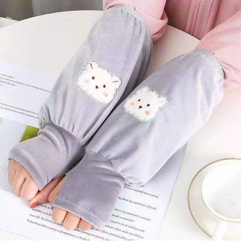 可爱袖套长款成人男办公工作韩版女套袖学生手袖头毛绒秋冬季护袖,淘宝优惠券,粉丝福利购,淘宝优惠卷