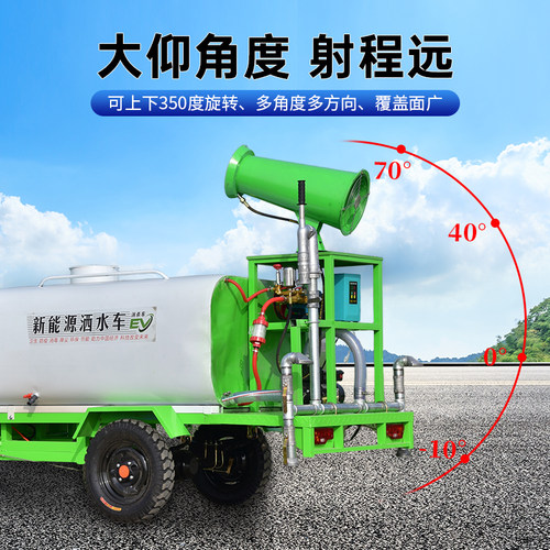 洒水车工地用电动三轮雾炮小型洒水车环保环卫消毒降尘高压清洗车 - 图1