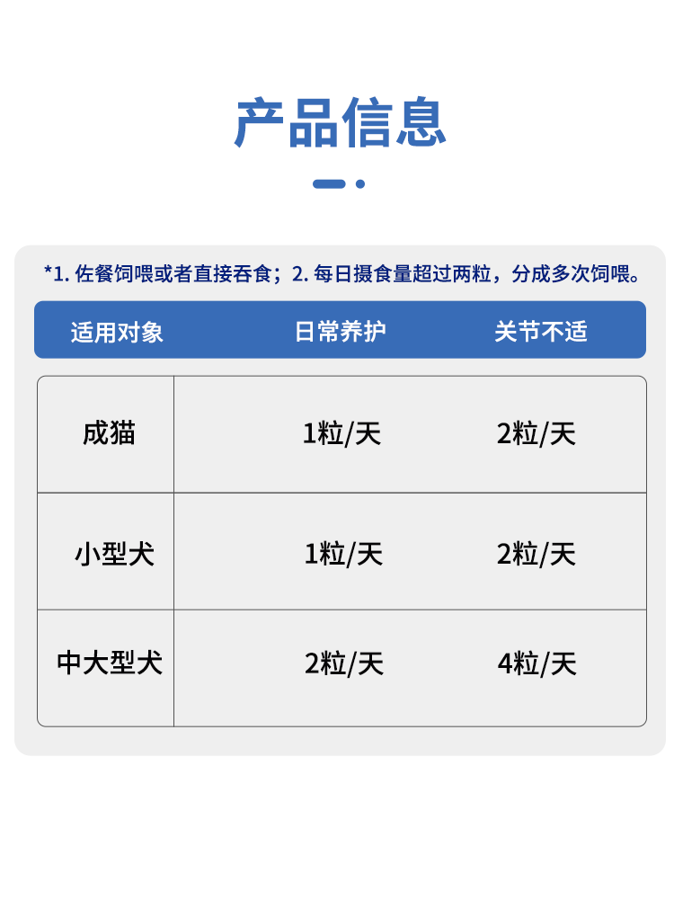 VCare非鱼油南极磷虾油金毛犬泰迪宠物狗狗关节补钙软骨素专用-图2