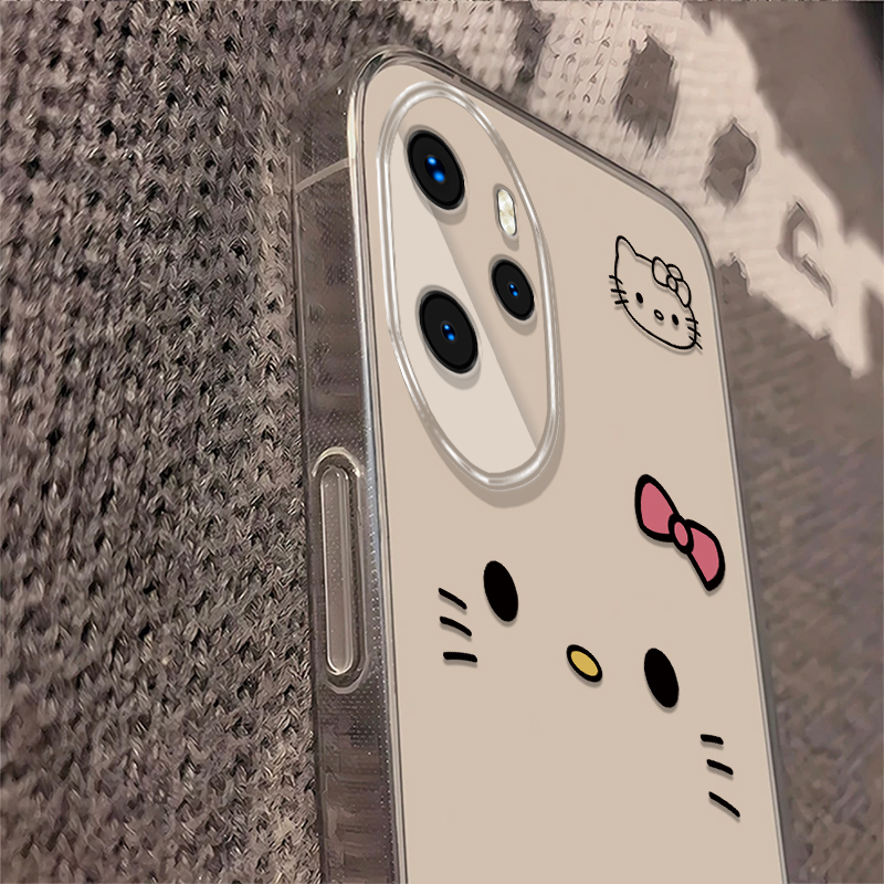 可爱kt猫适用荣耀100Pro手机壳新款MAA-AN10防摔镜头全包男女挂绳创意透明软壳保护套高级感时尚个性小众情侣 - 图2