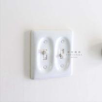 Talking Temple Grocery Day Style Mark Retro Switch Socket Panel Dual Control Switch Concealed double open