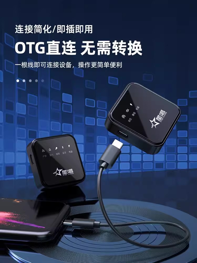 Little Bee Wireless Live Lavalier Microphone Star Singing