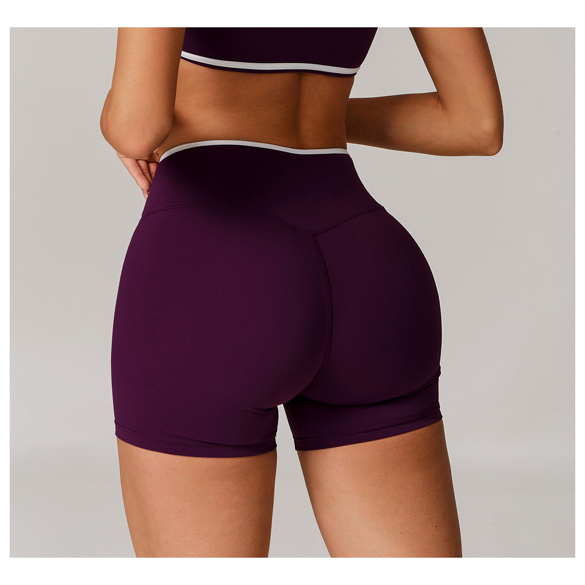 *alo同款交叉高腰瑜伽短裤紧身裸感蜜桃提臀运动短裤女外穿健身裤,淘宝优惠券,粉丝福利购,淘宝优惠卷