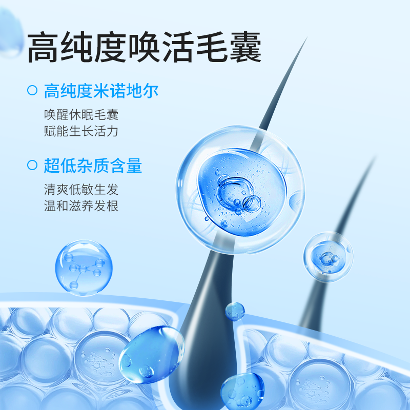 法国进口BAILLEUL 2%米诺地尔喷雾男女性防脱发生发增发液修复发