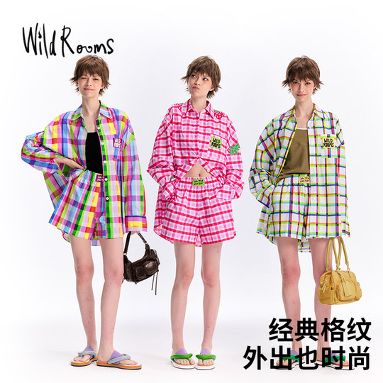 WildRooms new rainbow plaid loungewear