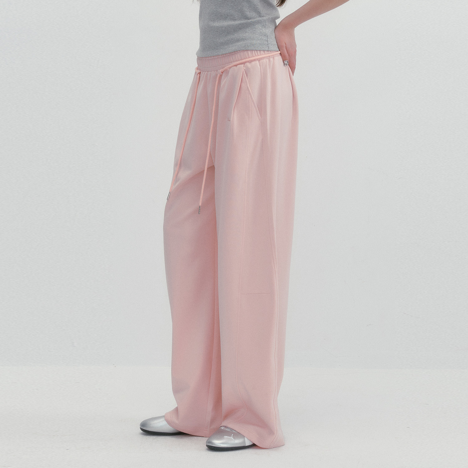 GUUKAHERO美式粉色休闲阔腿裤女夏 辣妹慵懒风宽松运动卫裤弯刀裤,淘宝优惠券,粉丝福利购,淘宝优惠卷