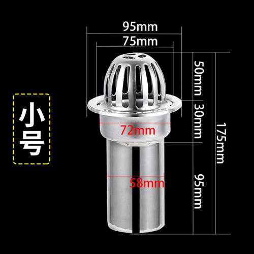 2023DN100不锈钢87型雨水斗屋顶天台地漏雨水篦子斗天沟防堵排落 - 图0