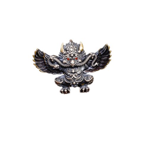 925纯银大鹏鸟三通佛头手串diy配件散珠配珠文玩配饰手工银饰 - 图3