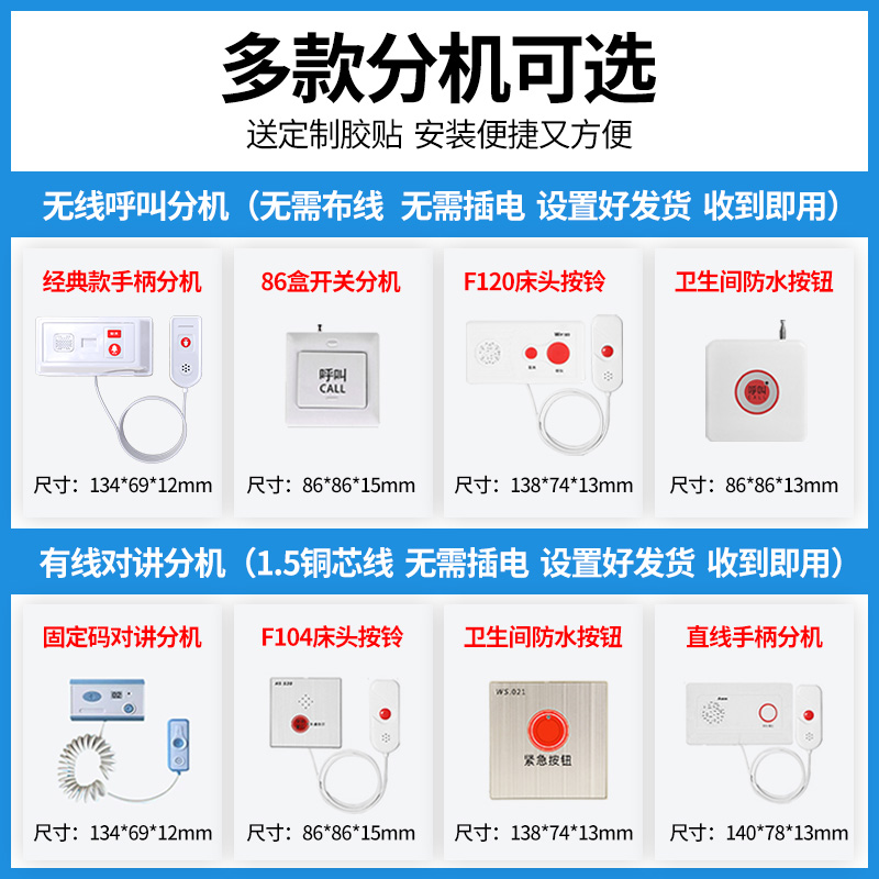 医院无线呼叫器病房床头紧急按钮护士站叫号系统老人养护中心呼救 - 图2