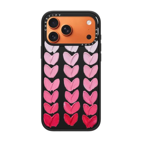 现货CASETiFY粉红波尔卡厚涂抹爱心适用苹果iPhone17 Pro Max手机壳16/15/14磁吸潮ins风13清新油画保护套12 - 图2
