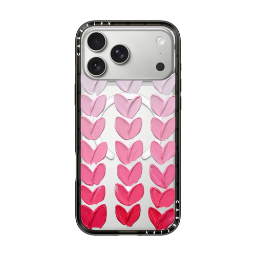 现货CASETiFY粉红波尔卡厚涂抹爱心适用苹果iPhone17 Pro Max手机壳16/15/14磁吸潮ins风13清新油画保护套12 - 图3