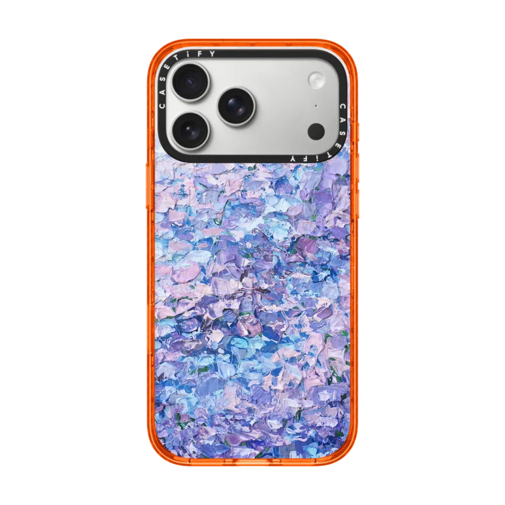 现货CASETiFY夏日渐变蓝紫绣球花适用苹果iPhone17 pro max磁吸手机壳16/15/14小众艺术油画风13高端保护套12,淘宝优惠券,粉丝福利购,淘宝优惠卷