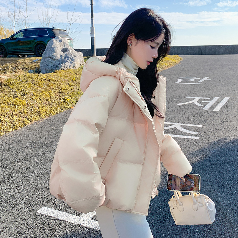 黄色短款羽绒服女2025新款女款冬季轻薄女士巨好看的爆款厚外套冬