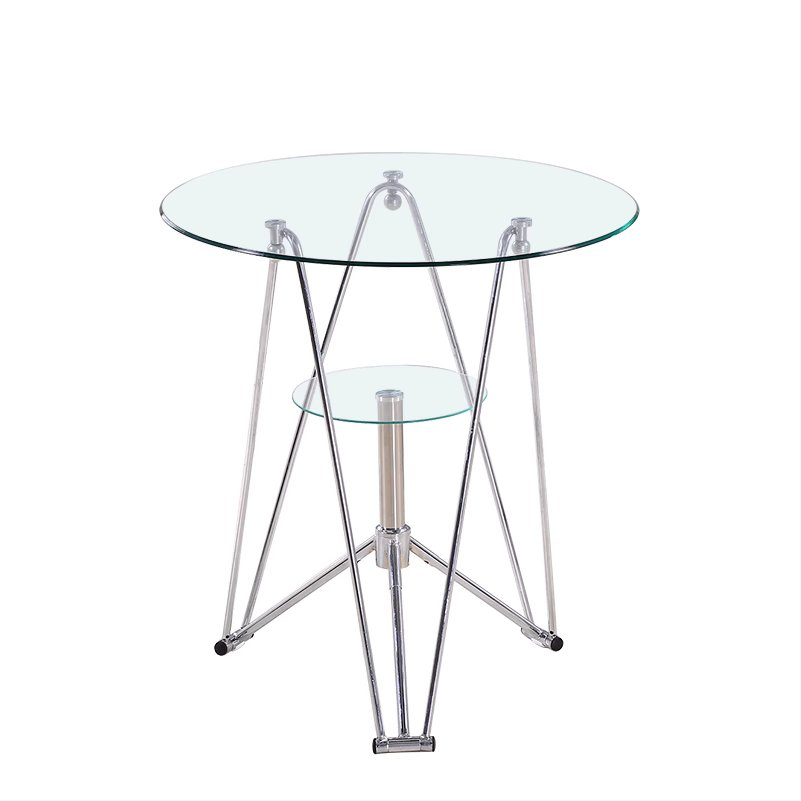 休闲阳台钢化玻璃桌圆形小餐桌洽谈桌茶桌圆桌面中古风复古桌茶几,淘宝优惠券,粉丝福利购,淘宝优惠卷