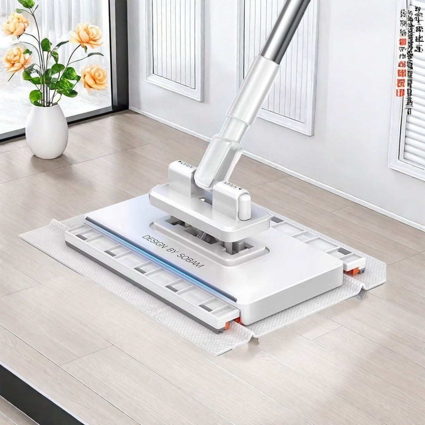 洗脸巾平板免手拖把拖把夹式搽脸巾清洁自动二次利用静电懒人除尘,淘宝优惠券,粉丝福利购,淘宝优惠卷