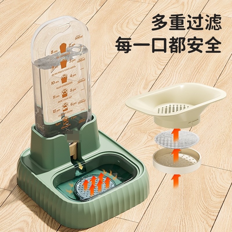 猫咪自动饮水机流动水活水不插电循环不湿嘴喂食器宠物喝水器水碗 - 图1