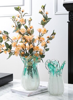 轻奢玻璃百财水培花瓶摆件