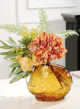 简约冰川纹肌理玻璃花