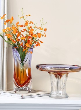 现代轻奢高级感花瓶果盘彩色可水培客厅玄关餐桌民宿花器装饰