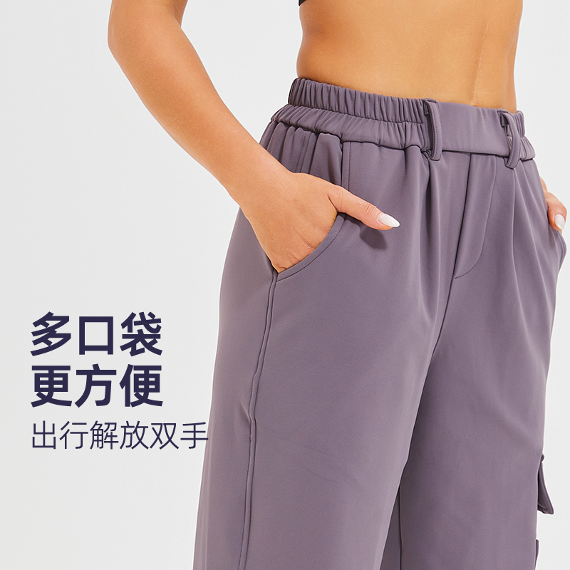 cosleaf/科里芙运动长裤女秋冬新款专业跑步训练束腿裤加绒健身裤 - 图0