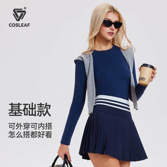 Спортивная теннисная одежда Corif, женская зимняя одежда для утреннего бега, повседневная тренировочная одежда с длинными рукавами, тонкий топ для бадминтона