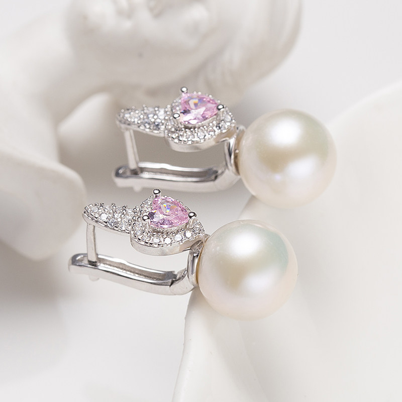 Audrey PearlS925银淡水珍珠耳饰10mm V201-D464,淘宝优惠券,粉丝福利购,淘宝优惠卷