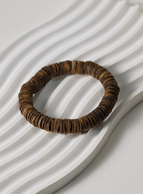 天然越南芽庄奇楠沉香手串药片珠甜凉果香无科技老料高油男女款