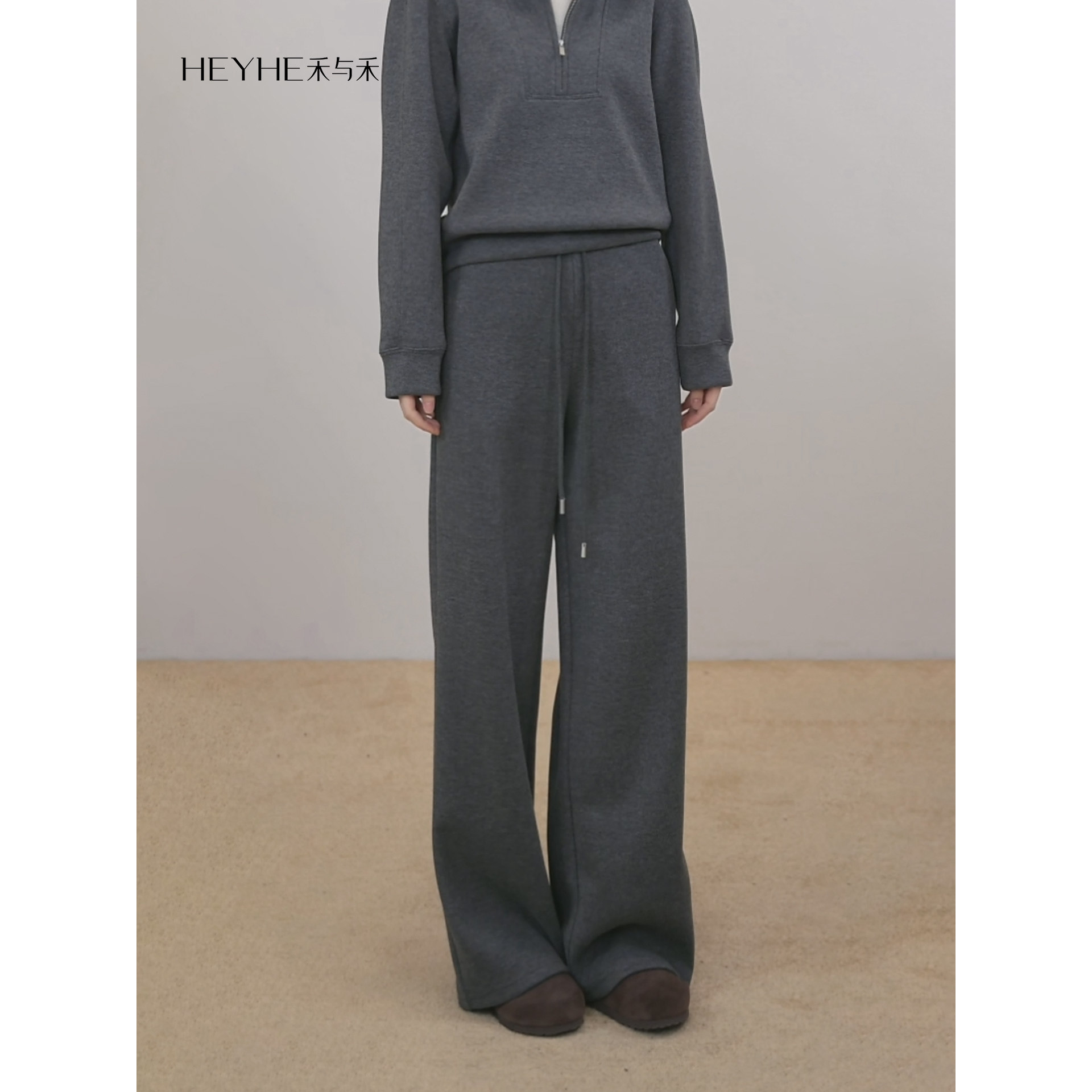 小禾【江南裤子】蚕丝羊毛色纺磨毛松紧抽绳宽松高腰阔腿显瘦裤女,淘宝优惠券,粉丝福利购,淘宝优惠卷