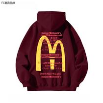 American small crowdsourced retro McDonalds alphabet Pure cotton Lions hat and womens autumn and winter dines Tide Cards Loose Coats Women