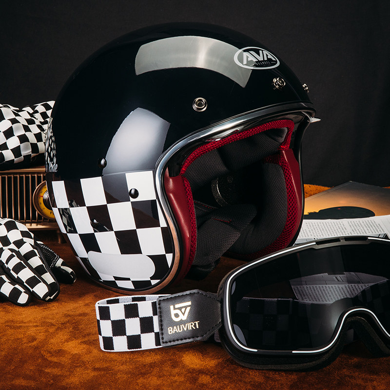 Motorcycle helmet men's summer pedal half helmet women's retro