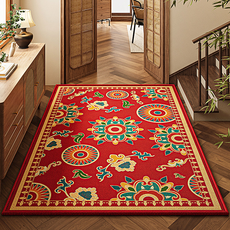 入户门地毯定制高级感复古红色进门地垫门垫防滑换鞋玄关脚垫耐脏,淘宝优惠券,粉丝福利购,淘宝优惠卷