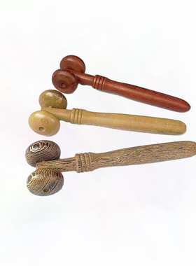 迷你鸡翅木二轮部神器眼部按摩器鼻部脸部按摩器滚轮鸡翅木质