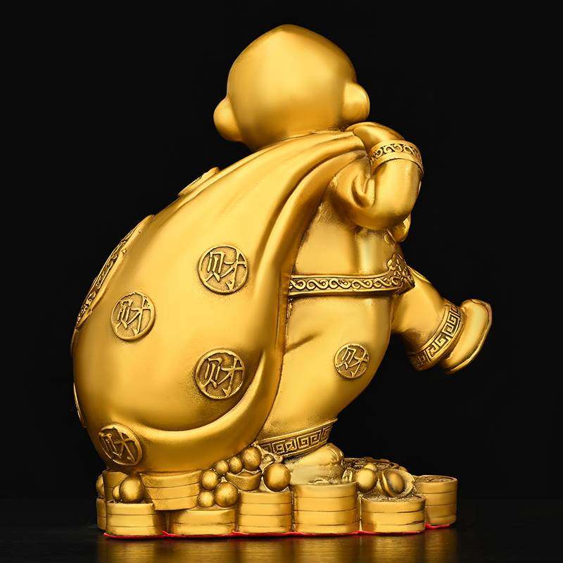 纯铜子礼摆件铜猴十TZP摆二生猴肖猴设黄铜猴吉祥物装饰家居工艺