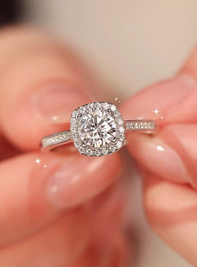 胖东来同款小方糖爱心戒指女