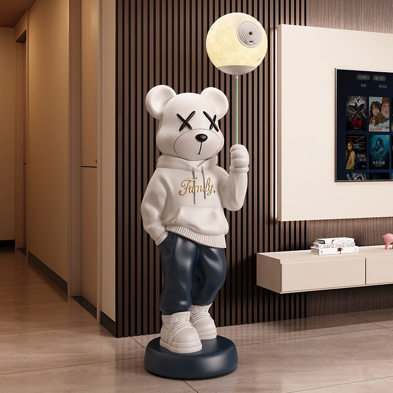 创意暴力熊客厅大型落地摆件电视柜沙发旁玄关氛围灯乔迁新居礼品,淘宝优惠券,粉丝福利购,淘宝优惠卷