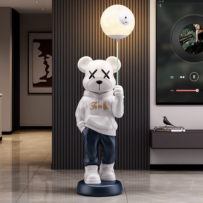 创意暴力熊客厅大型落地摆件电视柜沙发旁玄关氛围灯乔迁新居礼品,淘宝优惠券,粉丝福利购,淘宝优惠卷