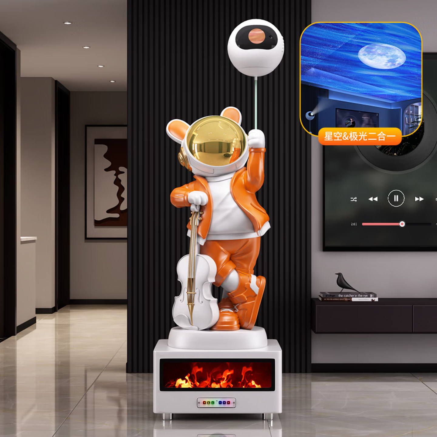 太空人宇航员客厅电视柜旁智能音箱落地摆件高端大气轻奢新居礼物,淘宝优惠券,粉丝福利购,淘宝优惠卷