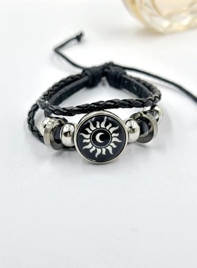 夜光日月恋人时光宝石手链男女通