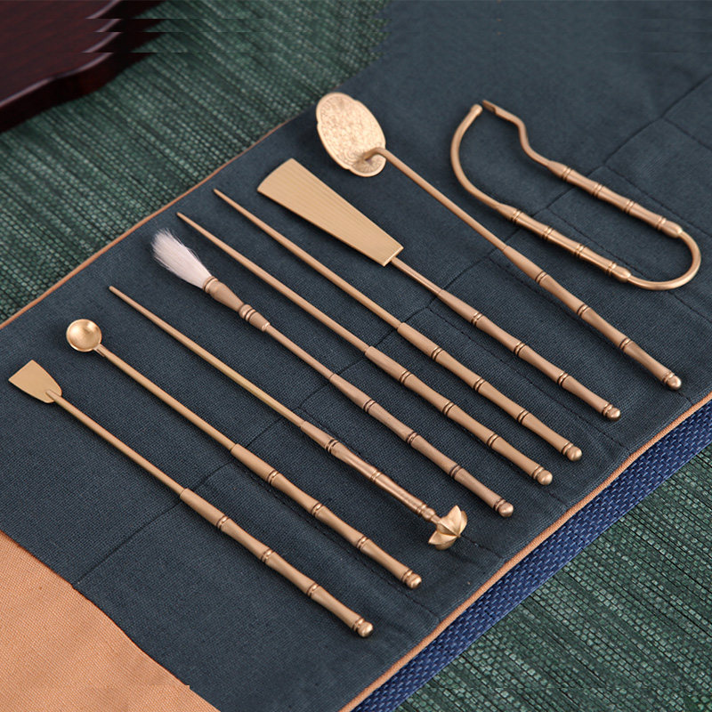 铜朴匠香道套装纯铜香具打篆七件套空熏香篆用具香灰压勺香铲工具,淘宝优惠券,粉丝福利购,淘宝优惠卷