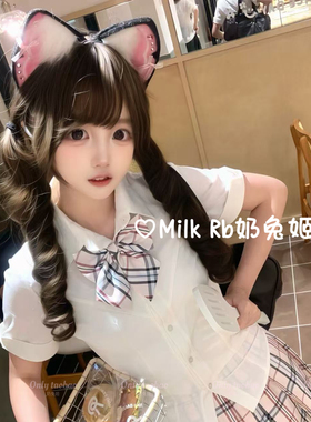 奶兔姬*黑糖甜心喵/ 手作猫耳发箍可爱少女KC配饰cos漫展y2k亚
