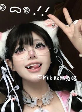 奶兔姬*腮红猫铃/ 可爱猫耳cos软妹lo娘头饰Lolita发饰蝴蝶结发夹