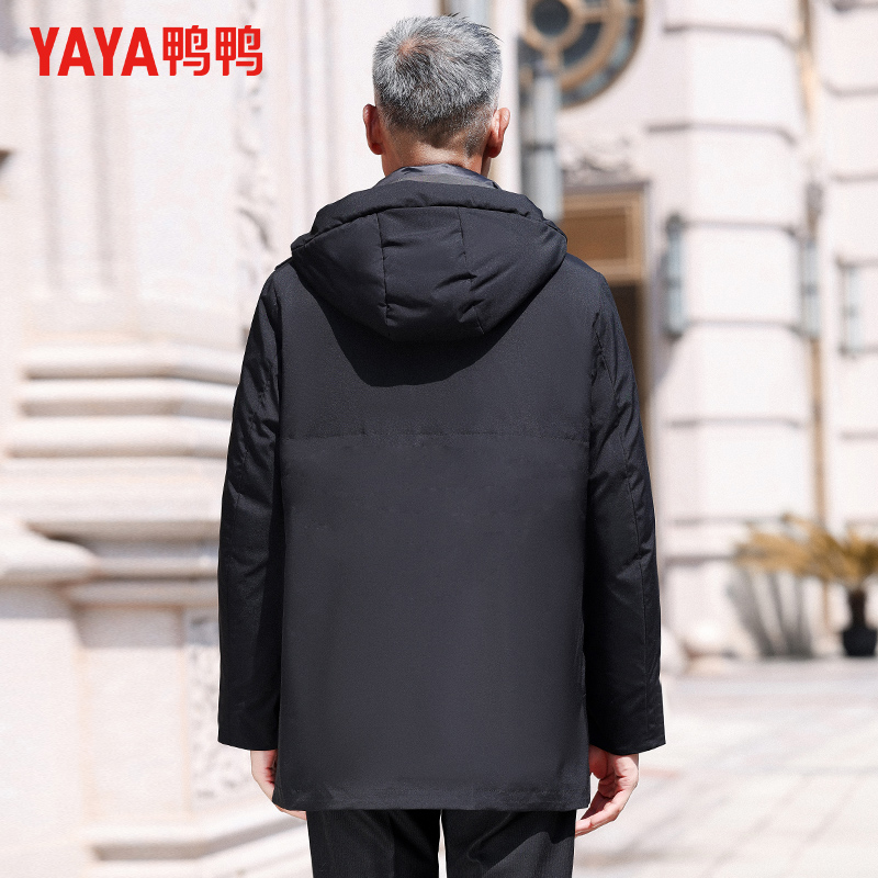 【一衣三穿+可拆內膽】鴨鴨冬季羽絨服男中長款中老年商務爸爸裝_鴨鴨羽絨服旗艦店_男裝